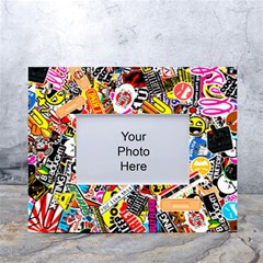 Sticker Bomb, Art, Cartoon, Dope White Tabletop Photo Frame 4 x6  by nateshop