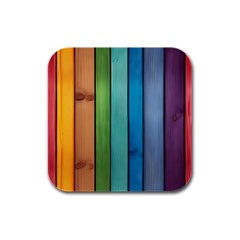 Rainbow Rubber Square Coaster (4 Pack) by zappwaits