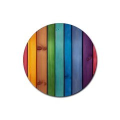 Rainbow Rubber Coaster (round) by zappwaits