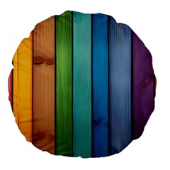 Rainbow Large 18  Premium Round Cushions by zappwaits