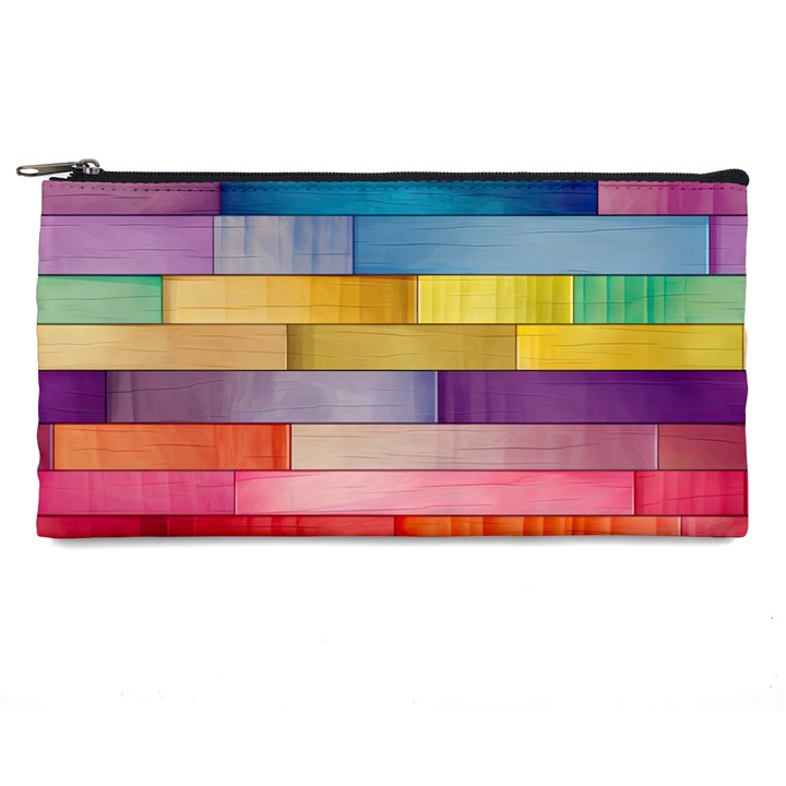 Rainbow Wood Pencil Case