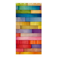 Rainbow Wood Shower Curtain 36  x 72  (Stall) 