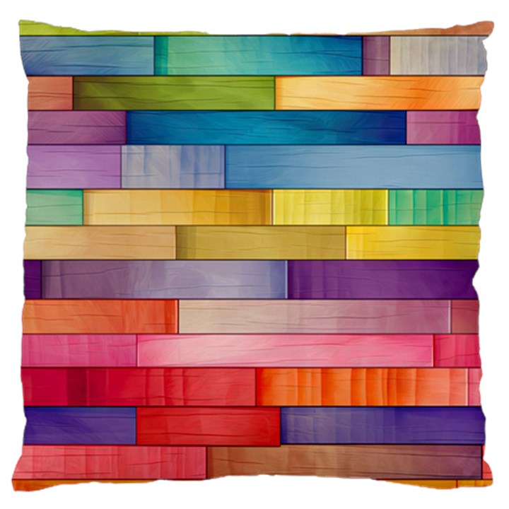 Rainbow Wood Large Cushion Case (Two Sides)