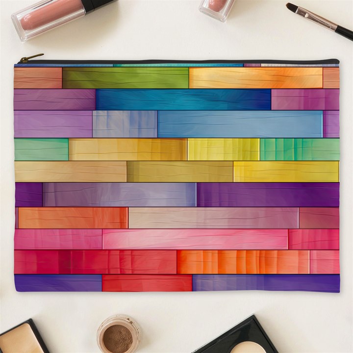 Rainbow Wood Cosmetic Bag (XXXL)