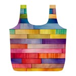 Rainbow Wood Full Print Recycle Bag (L) Front