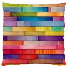 Rainbow Wood Standard Premium Plush Fleece Cushion Case (One Side)