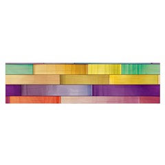 Rainbow Wood Oblong Satin Scarf (16  x 60 )