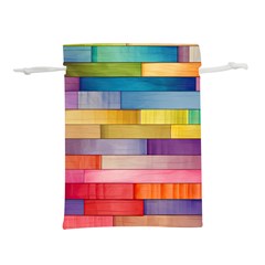 Rainbow Wood Lightweight Drawstring Pouch (S)