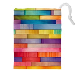 Rainbow Wood Drawstring Pouch (5XL)