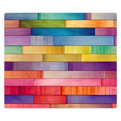 Rainbow Wood Premium Plush Fleece Blanket (Small)