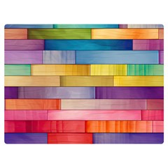 Rainbow Wood Premium Plush Fleece Blanket (Extra Small)