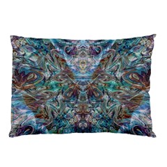 Scary Face Pour Pillow Case by kaleidomarblingart