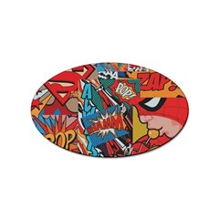 Comic Cartoon Pattern Sticker Oval (100 Pack)