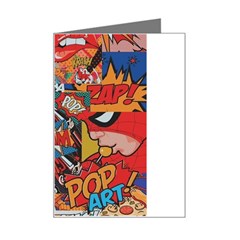 Comic Cartoon Pattern Mini Greeting Card by pakminggu