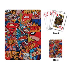 Comic Cartoon Pattern Playing Cards Single Design (rectangle)