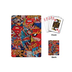 Comic Cartoon Pattern Playing Cards Single Design (mini)