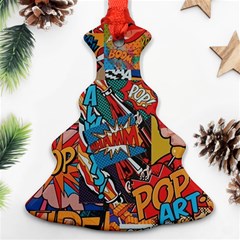 Comic Cartoon Pattern Christmas Tree Ornament (two Sides)