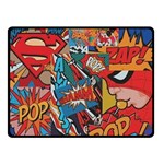 Comic Cartoon Pattern Two Sides Fleece Blanket (Small) 45 x34  Blanket Front