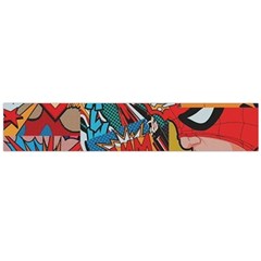 Comic Cartoon Pattern Large Premium Plush Fleece Scarf 