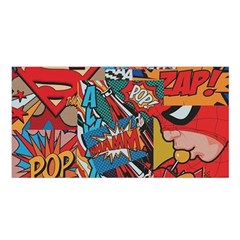 Comic Cartoon Pattern Satin Shawl 45  X 80 