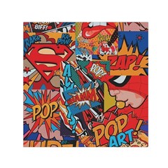 Comic Cartoon Pattern Square Satin Scarf (30  X 30 ) by pakminggu