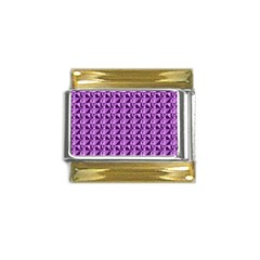 Violet Geometry Gold Trim Italian Charm (9mm) by Sparkle