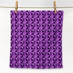 Violet Geometry Face Towel by Sparkle