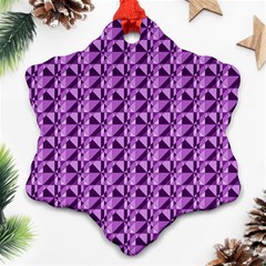 Violet Geometry Ornament (snowflake)