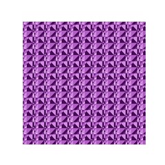 Violet Geometry Square Satin Scarf (30  X 30 ) by Sparkle