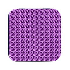 Violet Geometry Square Metal Box (black)