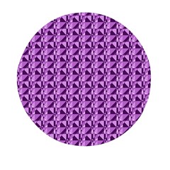 Violet Geometry Mini Round Pill Box by Sparkle