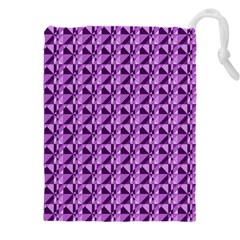 Violet Geometry Drawstring Pouch (5xl) by Sparkle