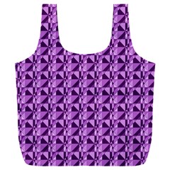 Violet Geometry Full Print Recycle Bag (xxxl) by Sparkle