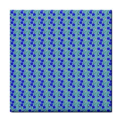 Skyblue Floral Tile Coaster by Sparkle