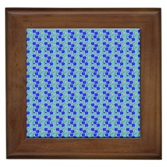 Skyblue Floral Framed Tile by Sparkle