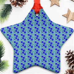 Skyblue Floral Ornament (star)