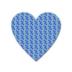 Skyblue Floral Heart Magnet by Sparkle