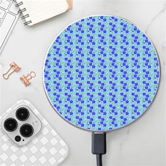 Skyblue Floral Wireless Fast Charger(white) by Sparkle