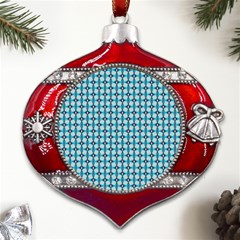 Arabic Pattern Metal Snowflake And Bell Red Ornament by Sparkle