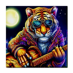 Tiger Rockingstar Tile Coaster by Sparkle