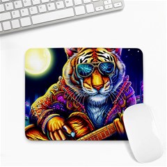 Tiger Rockingstar Small Mousepad by Sparkle