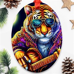 Tiger Rockingstar Ornament (oval)