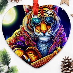 Tiger Rockingstar Ornament (heart)