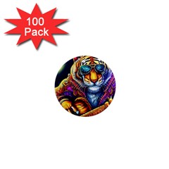 Tiger Rockingstar 1  Mini Magnets (100 Pack)  by Sparkle