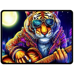 Tiger Rockingstar Fleece Blanket (large) by Sparkle