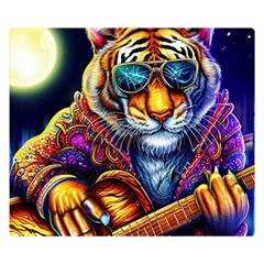 Tiger Rockingstar Two Sides Premium Plush Fleece Blanket (small) by Sparkle