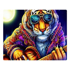 Tiger Rockingstar Two Sides Premium Plush Fleece Blanket (large) by Sparkle