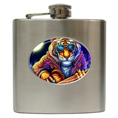 Tiger Rockingstar Hip Flask (6 Oz) by Sparkle