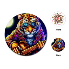 Tiger Rockingstar Playing Cards Single Design (round)