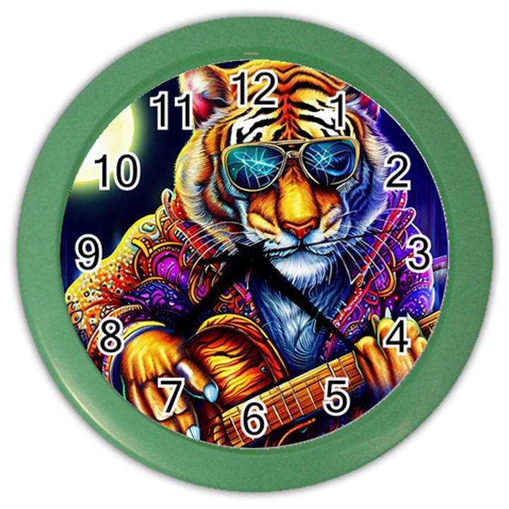 Tiger Rockingstar Color Wall Clock